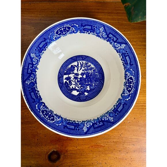 Royal China Other - Vintage Blue Willow Serving Bowl Royal China Willow Ware N52 Blue White